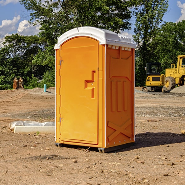 how often are the portable restrooms cleaned and serviced during a rental period in McAlmont Arkansas